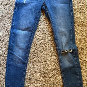 Zara Distressed Blue Skinny Jeans size 4